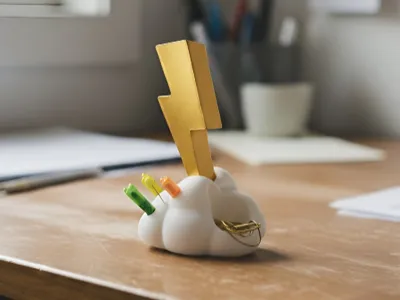 Zeus's Thunderbolt Desk Caddy