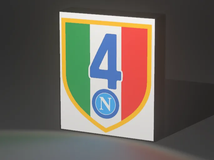 Scudetto del Napoli 2025 Light Box