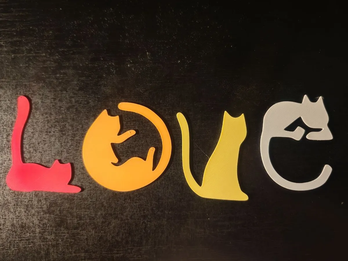 Tableau mural LOVE chats