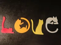 Tableau mural LOVE chats — photo 1