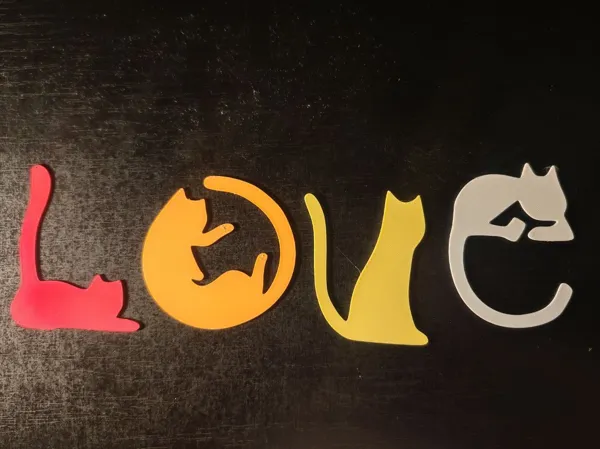 Tableau mural LOVE chats