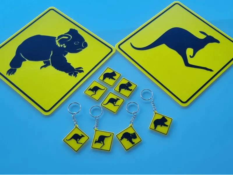 Australian Kangaroo and Koala Road Signs