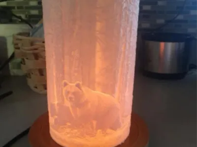 Bear Lithophane Lamp