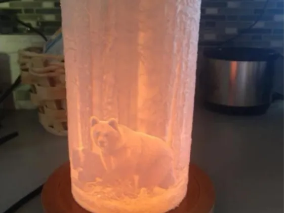 Bear Lithophane Lamp