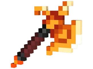 Minecraft Dungeons Fire Axt Wand Deko