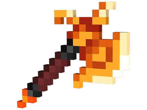 Minecraft Dungeons Fire Axt Wand Deko