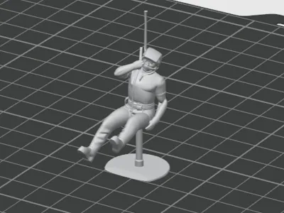 Rope climbing man