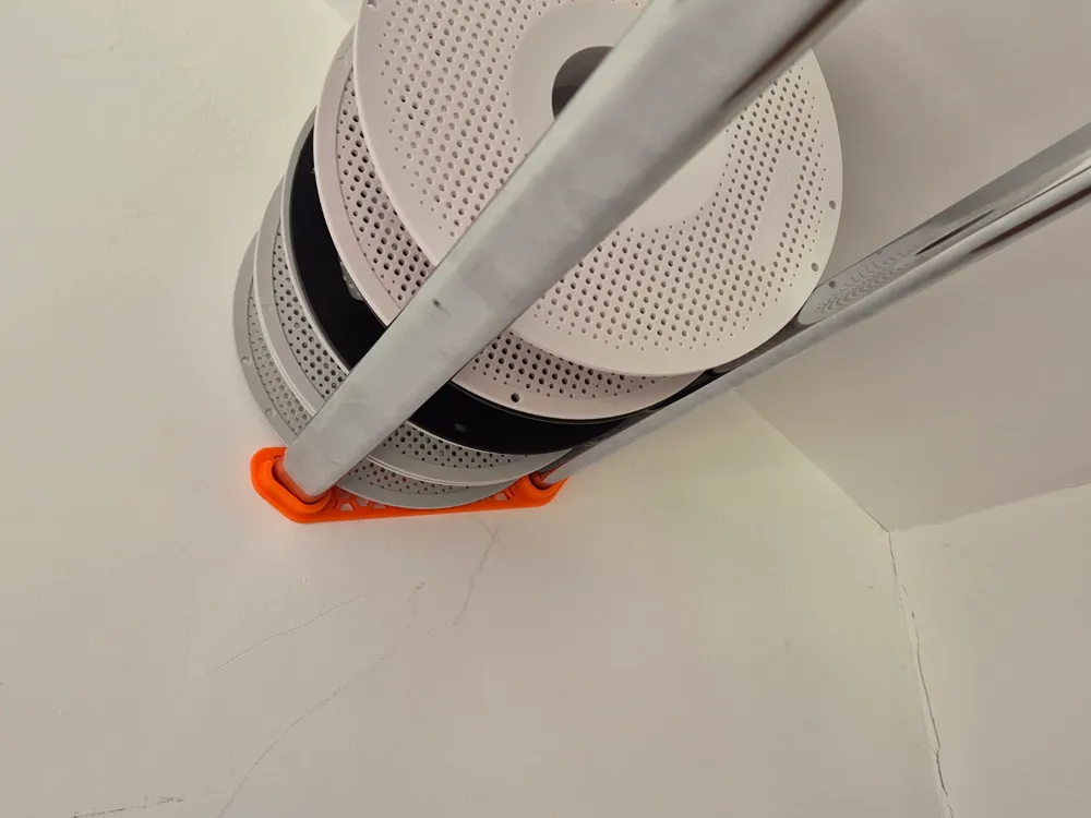 Dual Filament Support Dual Rail Filament Storage Mount by DB Components - MakerWorld