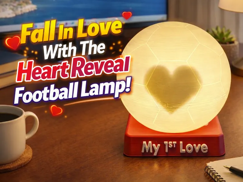 Heart Reveal Football Lamp