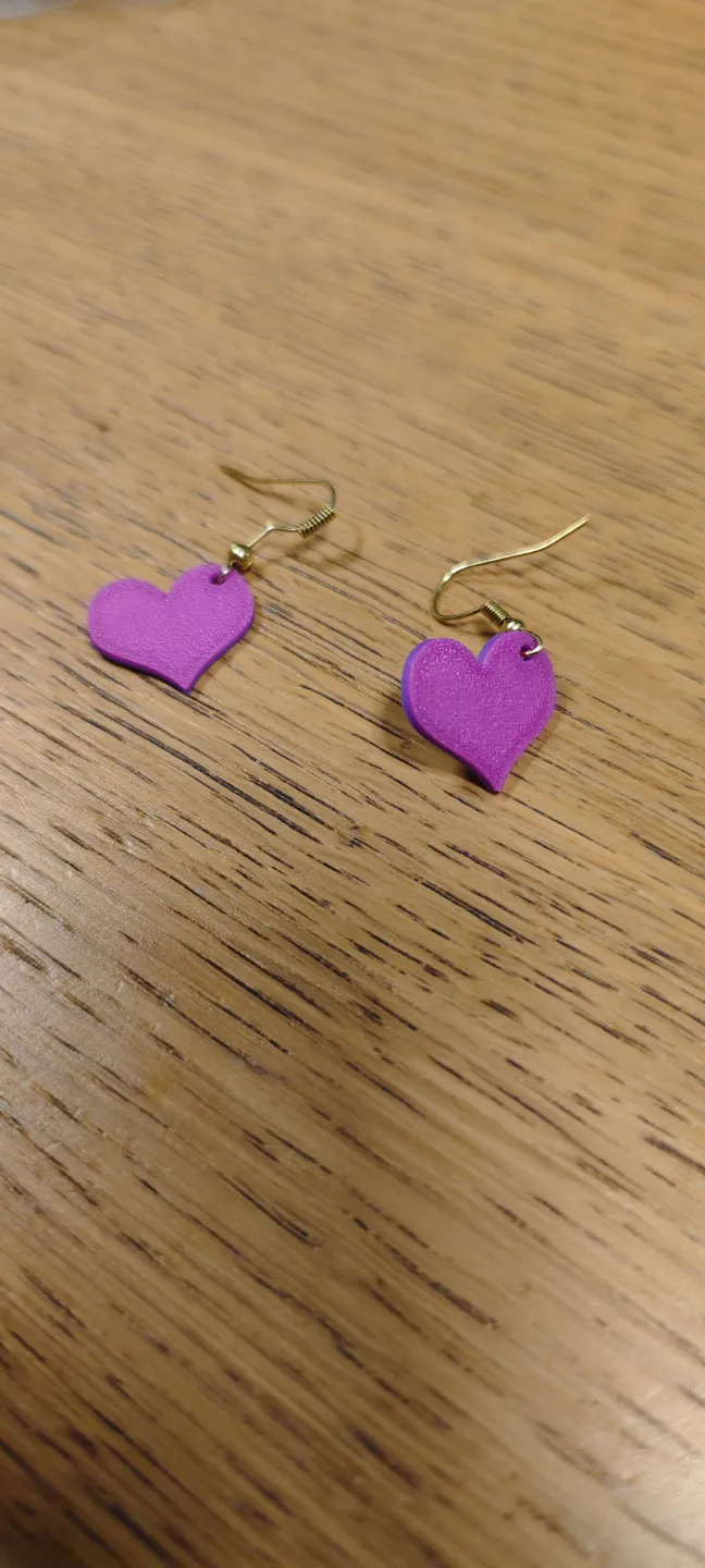 Pendientes con forma de corazón a doble cara view 3