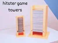 token and card towers