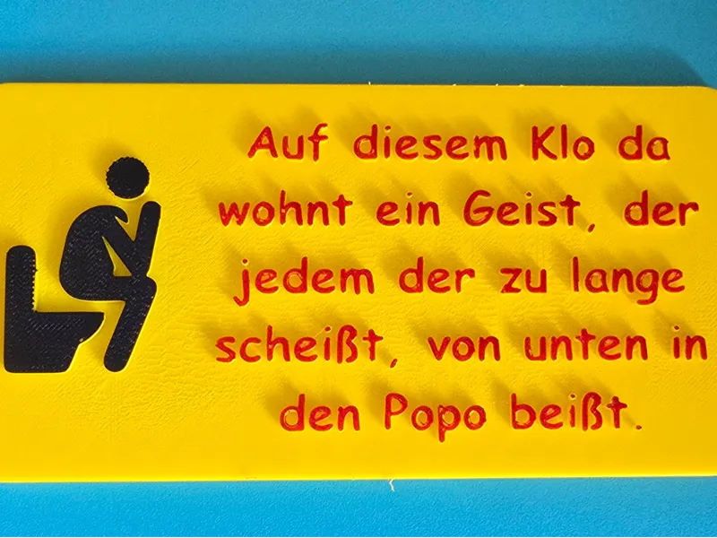 Lustiges WC-Schild