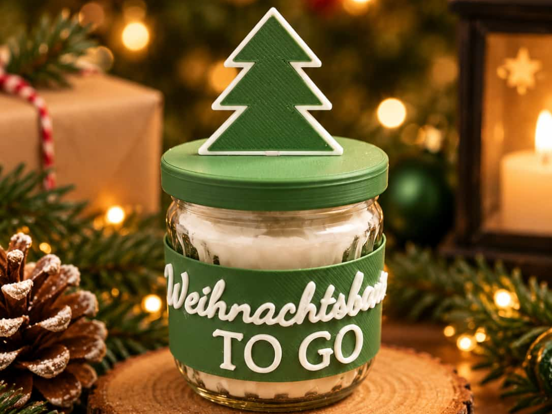 IKEA HÖKGÖK Kerze mit Deckel Tannenbaum - 1