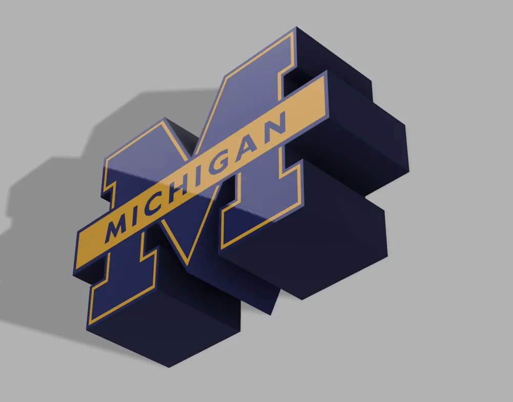 Michigan M Dxf File Michigan M by AZWolverine991 MakerWorld: Download Free 3D Models
