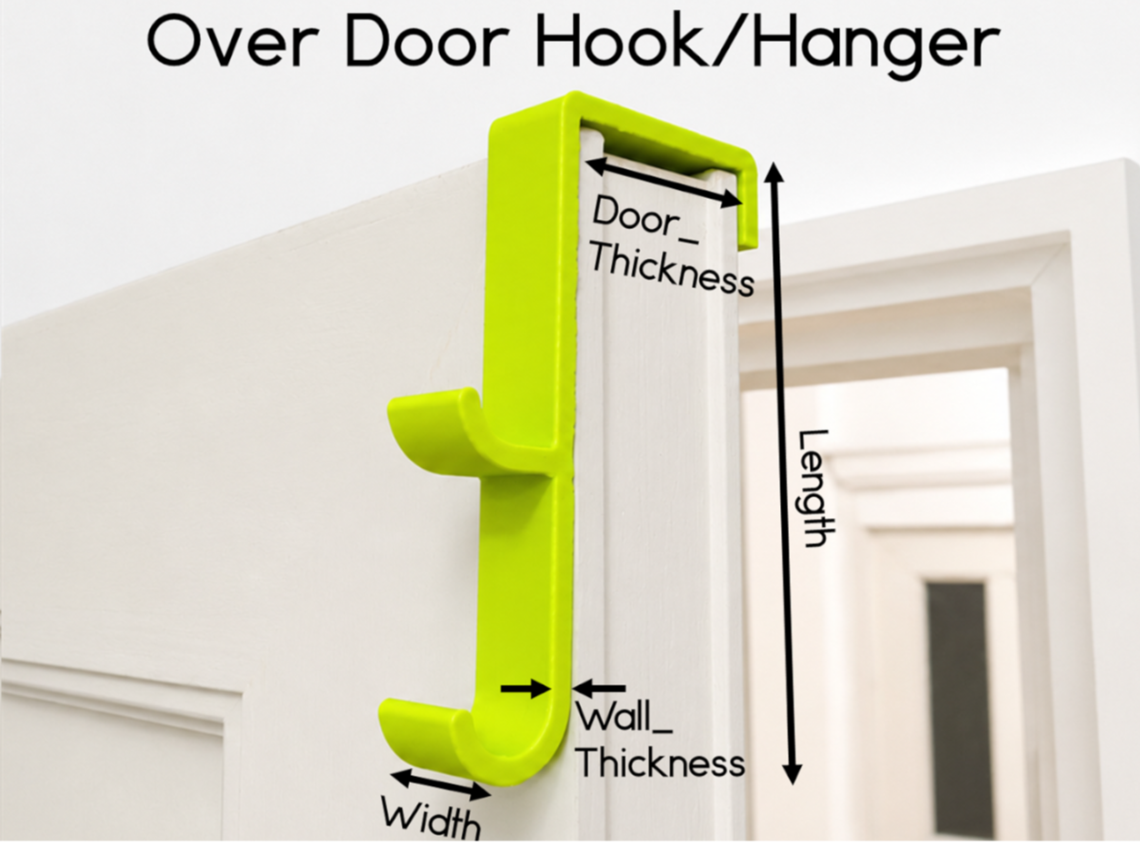 Over Door Hook - Customizable