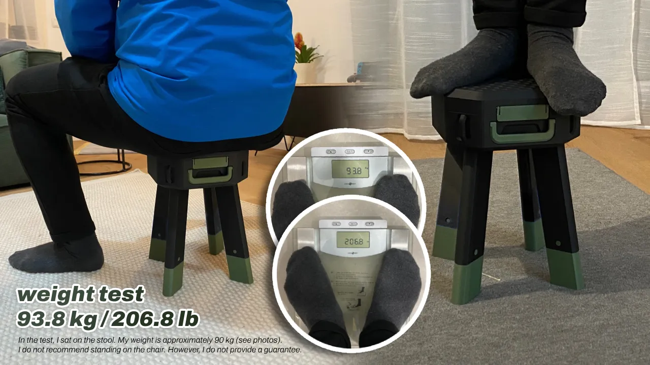 Portable chair with suitcase function view 2