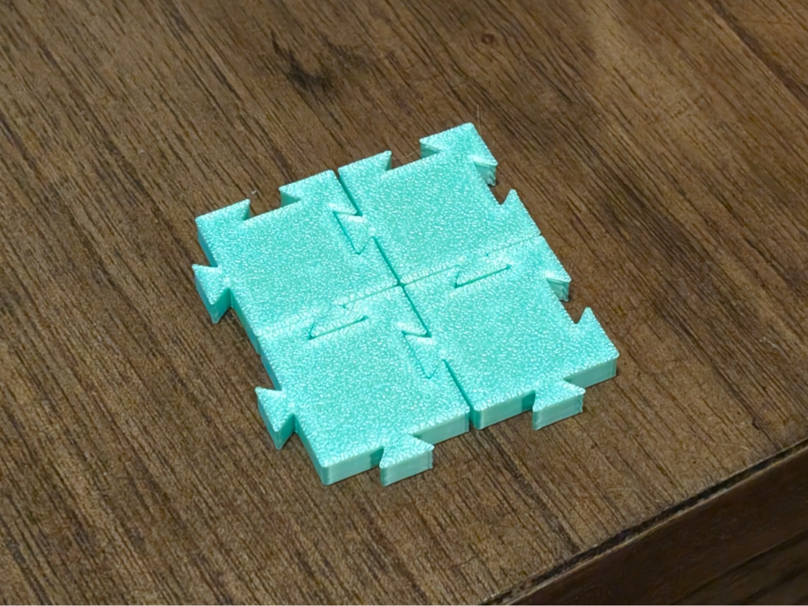 Dovetail Square Tile Puzzle Pieces