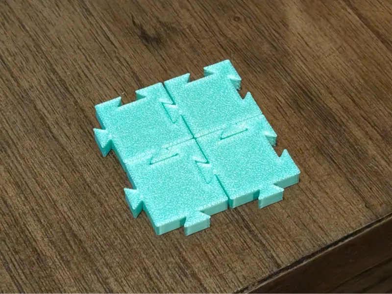 Dovetail Square Tile Puzzle Pieces