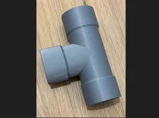 Parametric 3-way pipe Y or T connector