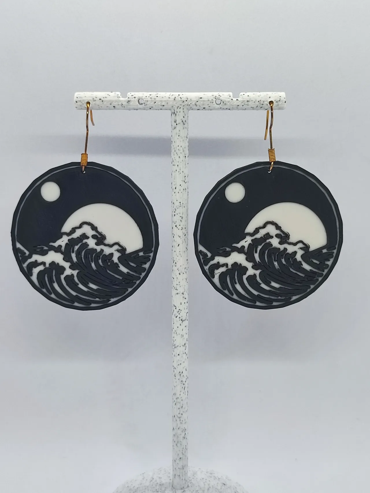 Aretes Noche de Ola y Luna view 3