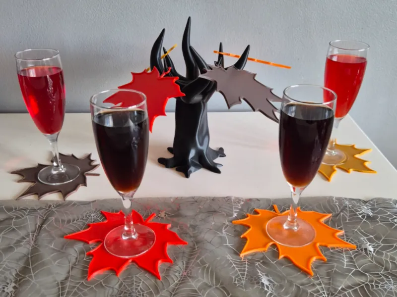 Dessous de verre arbre d'Halloween