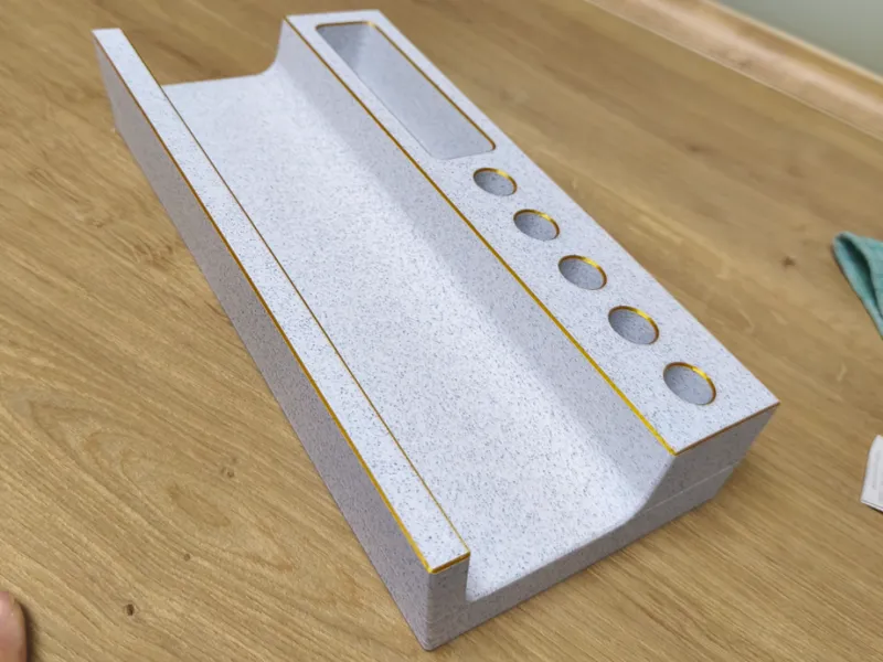 Pen holder with storage area