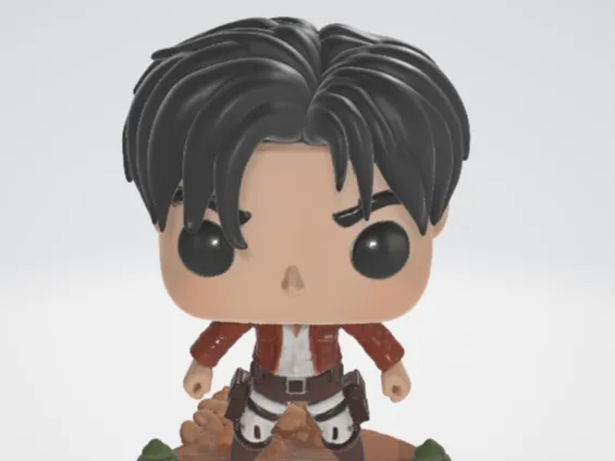 Figurine Eren style Funko Pop — grand format