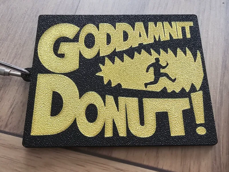 Goddamnit Donut! Bag Tag