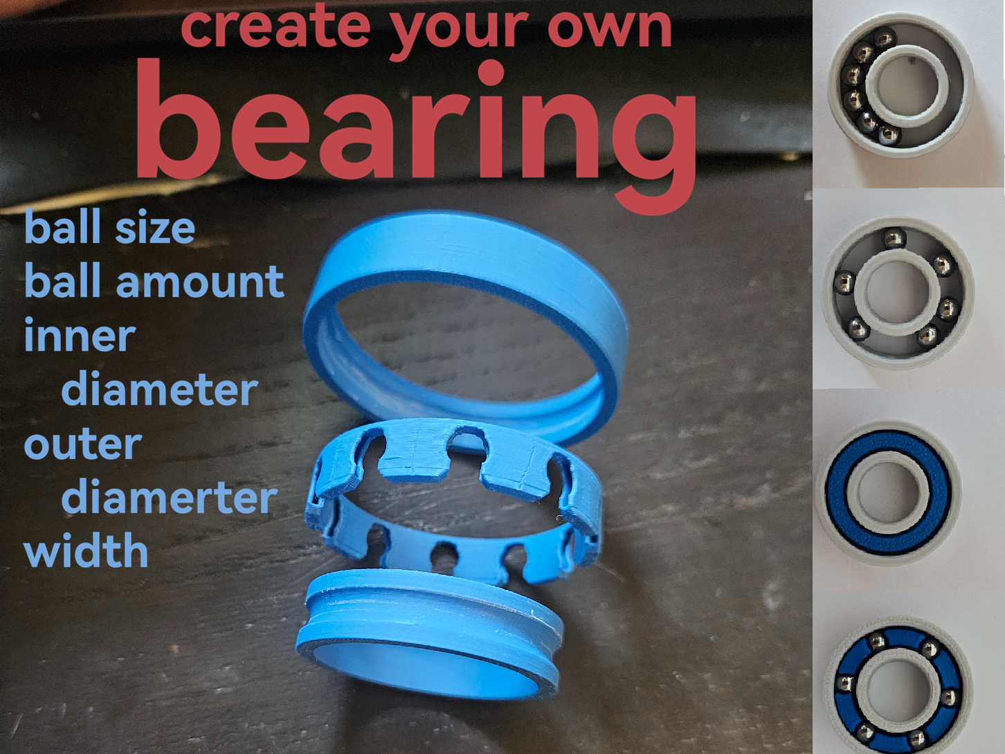 Radial Bearing generator (no glue required)