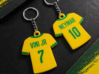 Chaveiro Camisa Seleção Brasileira Personalizável