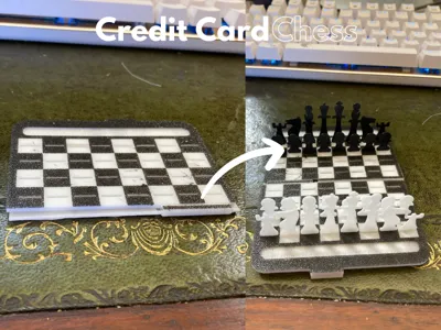 Credit Card Chess Set