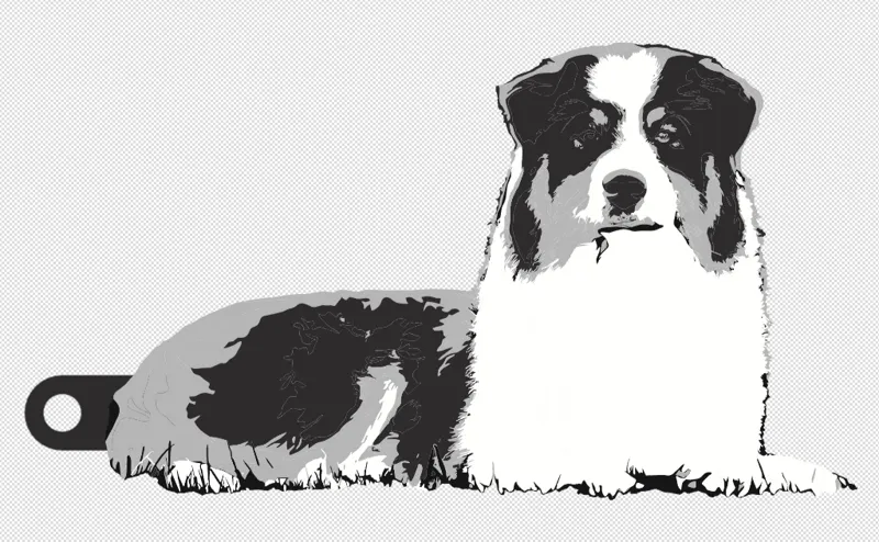 Australian shepherd key chain