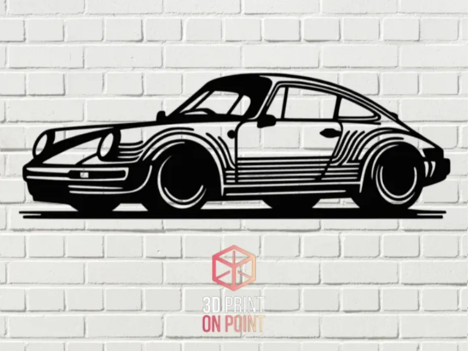 PORSCHE 911 VINTAGE 1963 - WALL ART #3 - Free 3D Print Model - MakerWorld