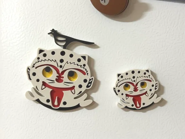 White tiger & magpie Magnet - Original Derpy