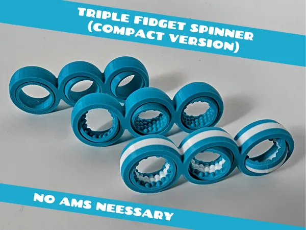 Spinner anti-stress triple (version compacte)