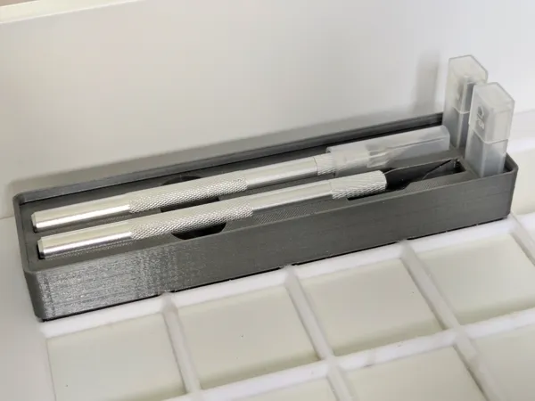 Socle Gridfinity pour scalpels et couteaux de sculpture