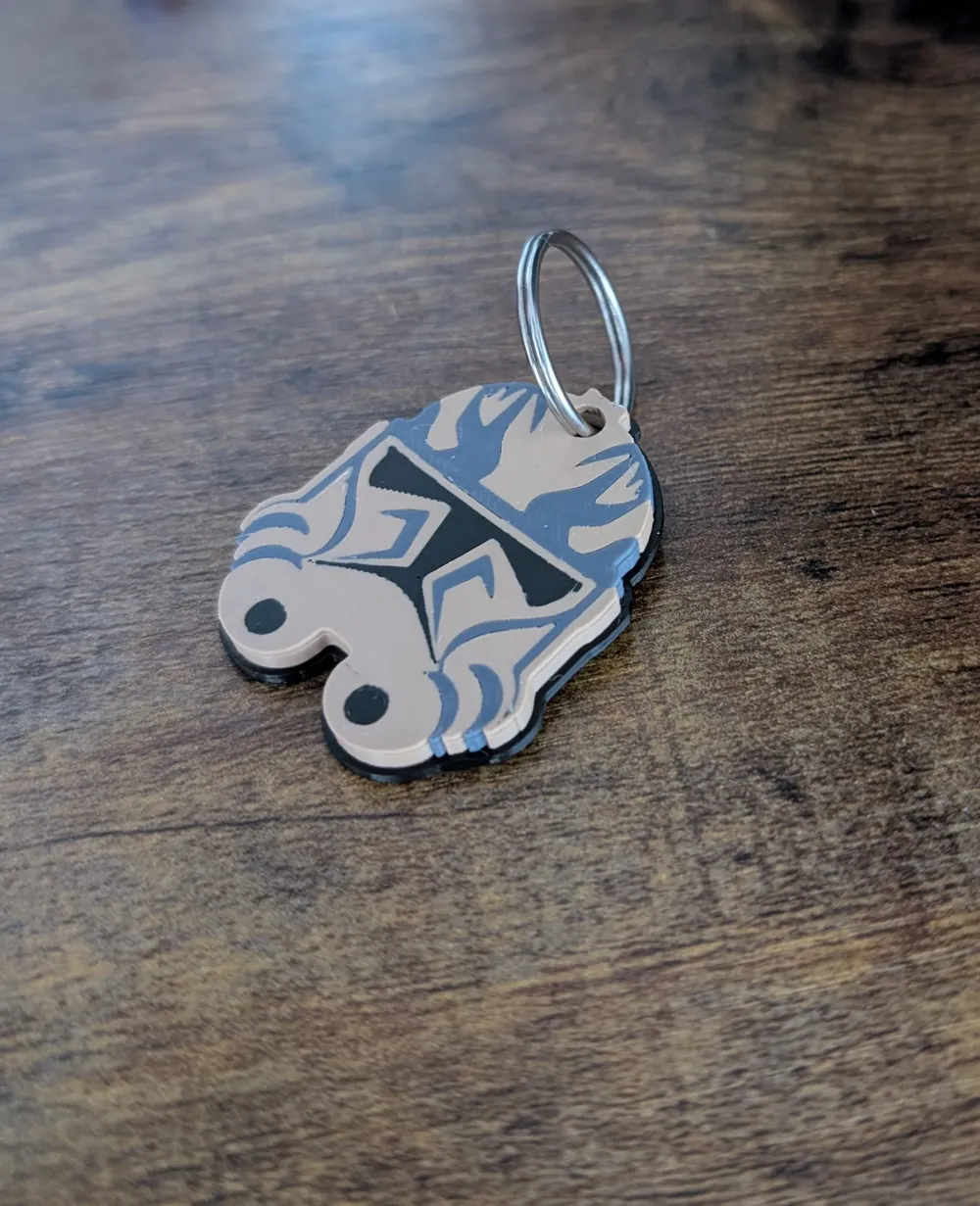 Captain Rex Helmet Keychain – Multi-Colour - Free 3D Print Model ...