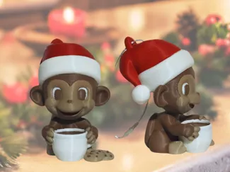 Christmas Monkey Ornament
