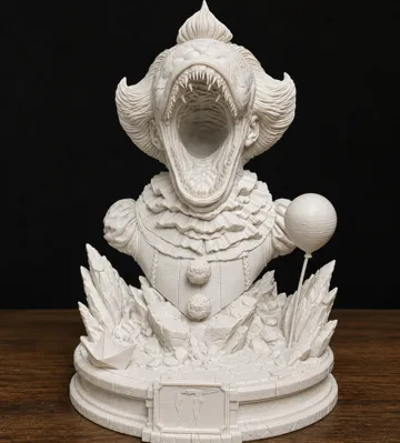 Figura decorativa: IT PENNYWISE THE CLOWN – HORROR BUST EDITION — vista de referencia 3