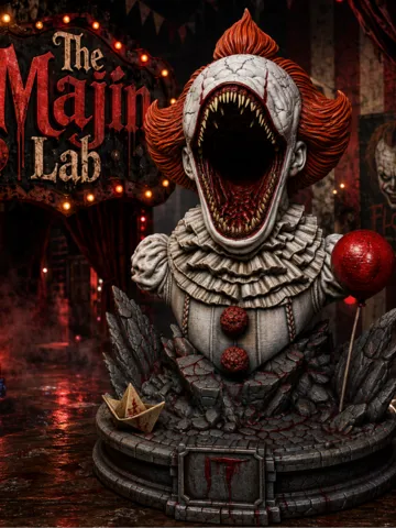 Figura decorativa: IT PENNYWISE THE CLOWN – HORROR BUST EDITION — vista de referencia 2