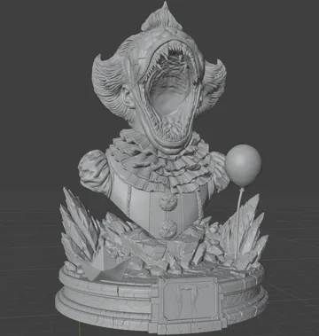 Figura decorativa: IT PENNYWISE THE CLOWN – HORROR BUST EDITION — vista de referencia 4
