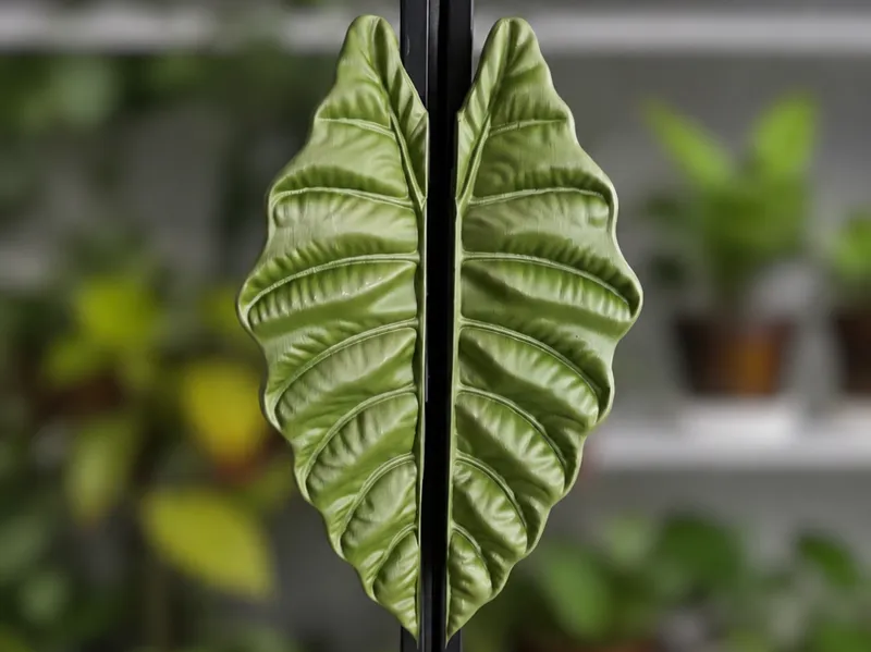 Alocasia Chantrieri 3D Türgriff für Vitrine