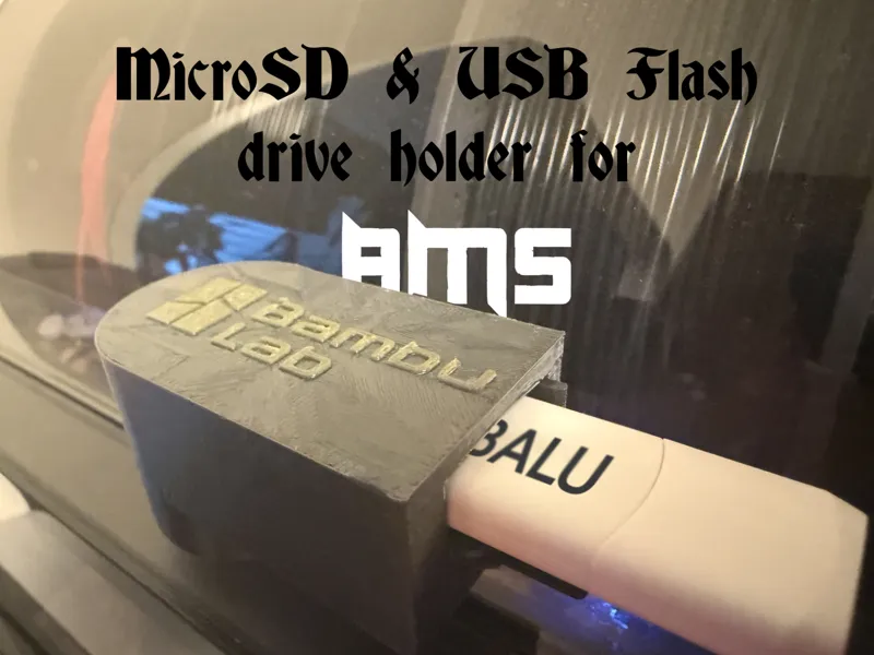 MicroSD & USB Flash drive holder for AMS