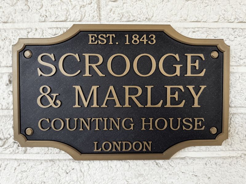 Scrooge and Marley Sign - A Christmas Carol