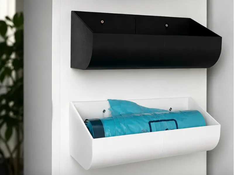 Modern Trash Bag Roll Holder |Wall Mount Organizer