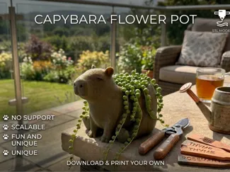 Capybara Flower Pot / Desk Organizer