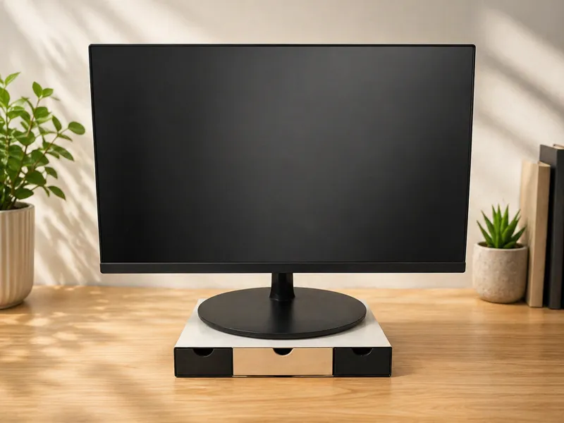 Compact Monitor Riser w/ 3 Drawers - 250x225x35mm