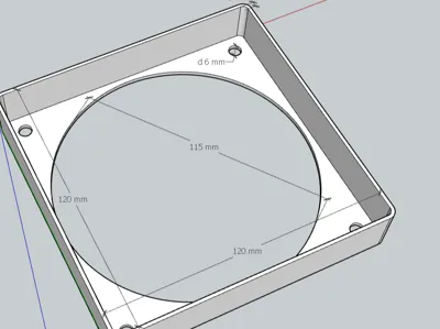 120mm Fan Case / Fan Housing