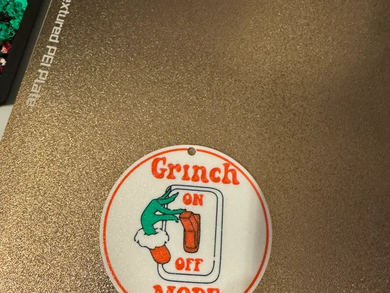 Grinch Mode Christmas Ornament