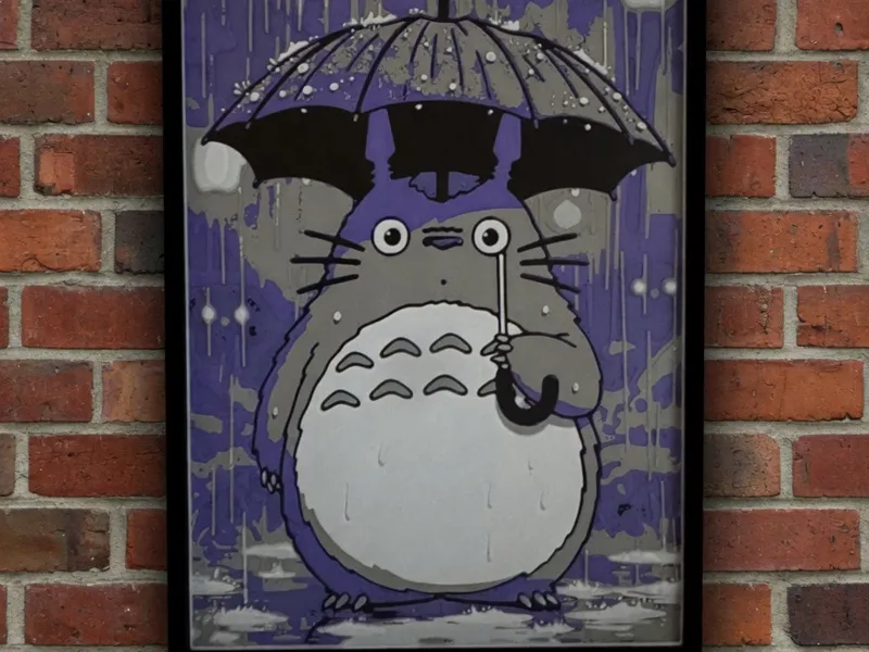 Totoro Rain Night